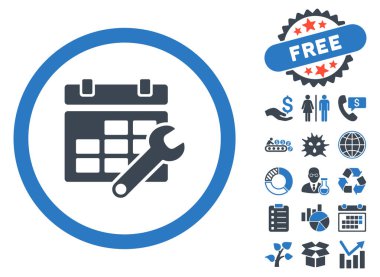 Takvim Seçenekleri düz vektör simgesi Bonus ile