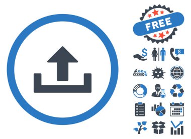 Bonus ile düz vektör simge yüklemek