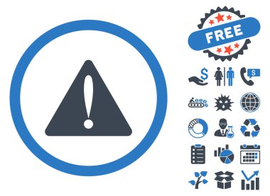 Uyarı hata düz vektör simgesi Bonus ile