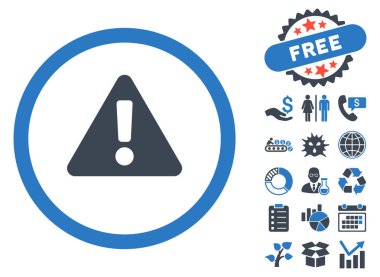 Uyarı düz vektör simgesi Bonus ile