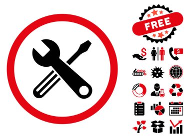 Araçlar düz vektör simgesi Bonus ile