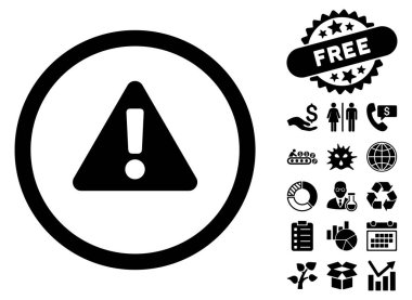 Uyarı düz vektör simgesi Bonus ile