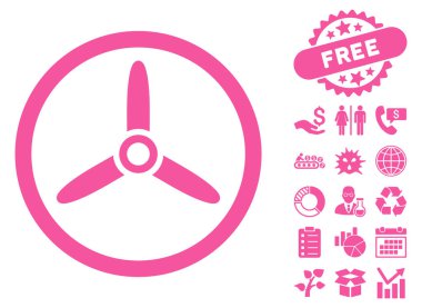 Bonus ile üç uçlu vidalı düz vektör simgesi