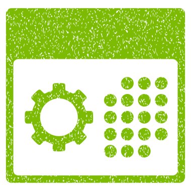 Hizmet dişli takvim grenli doku simgesi