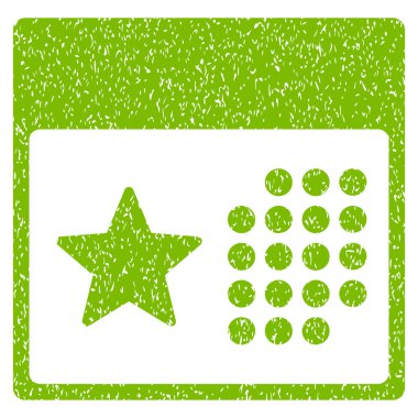 Yıldız tatil takvimi grenli doku simgesi