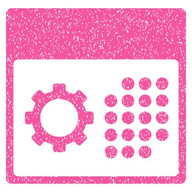 Hizmet dişli takvim grenli doku simgesi