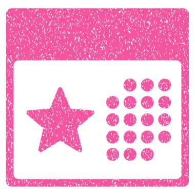 Yıldız tatil takvimi grenli doku simgesi