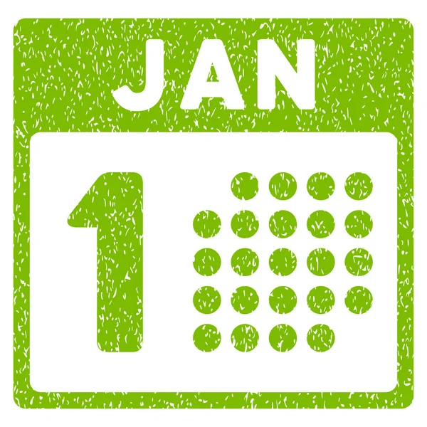 Enero Primer icono de textura granulada — Vector de stock