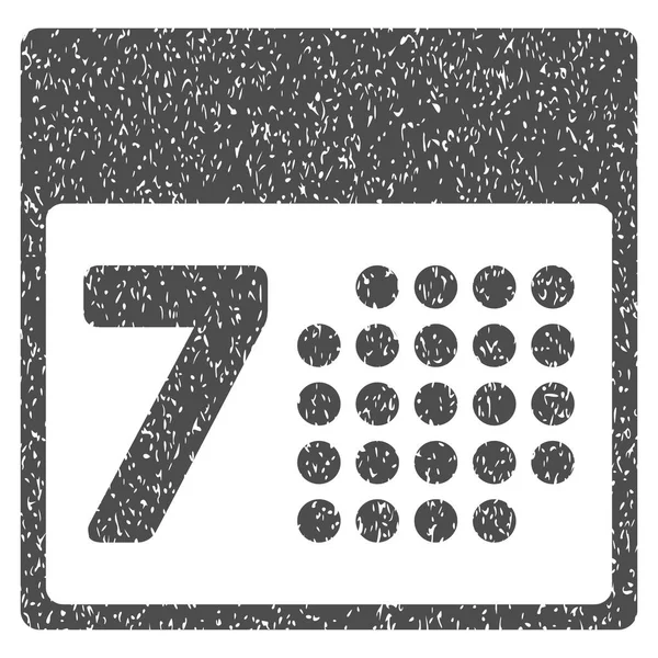 Naptári hét szemcsés textúra ikon — Stock Vector