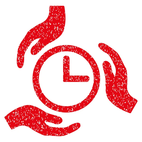 Time Care händer grynig konsistens ikonen — Stock vektor