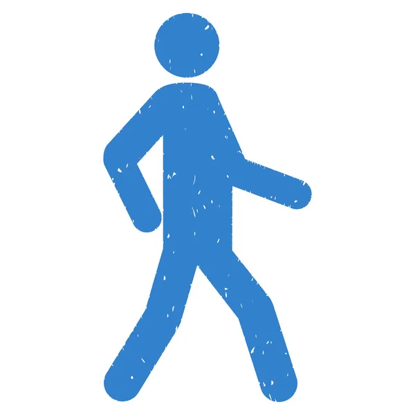 歩く男のザラザラした質感のアイコン — ストック写真