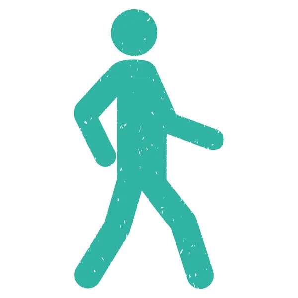 Camminando uomo granulosa texture icona — Foto Stock