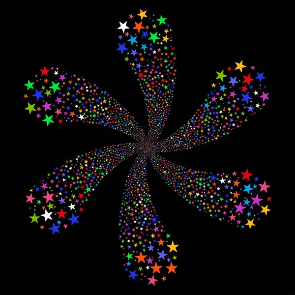 Звездный цветок фейерверков — стоковый вектор