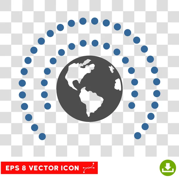 Jordens sfär sköldikon Eps vektor — Stock vektor
