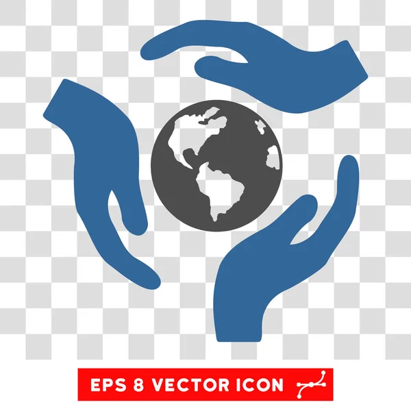 Global Care Mãos Eps Vector Ícone —  Vetores de Stock
