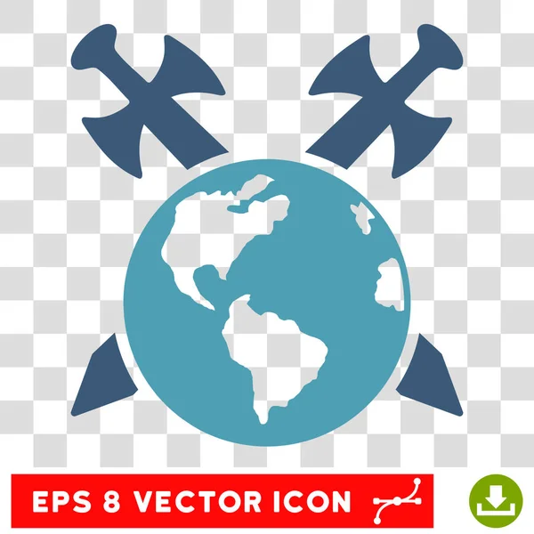 Espadas de la Tierra Eps Vector Icono — Vector de stock