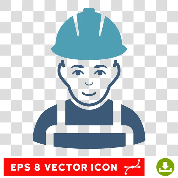 Trabalhador feliz Eps Vector Ícone — Vetor de Stock