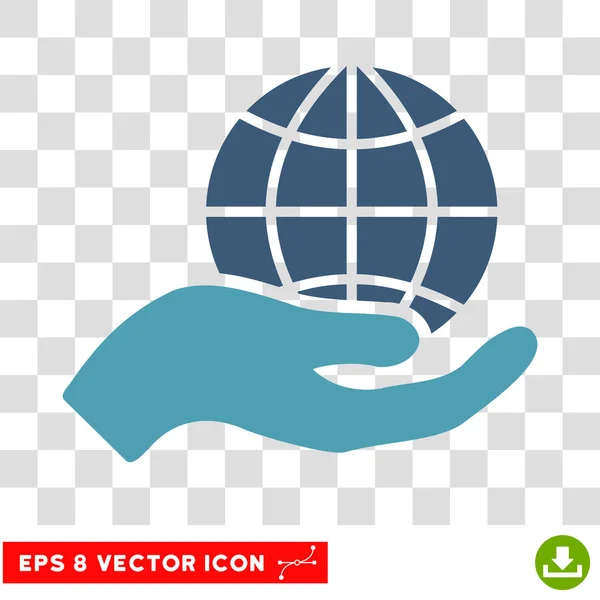 Global Care Hand Eps Vector Icono — Vector de stock