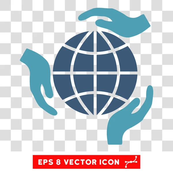 Manos de protección global Eps Vector Icono — Vector de stock