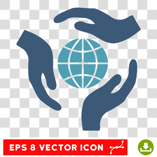 Manos de protección global Eps Vector Icono — Vector de stock