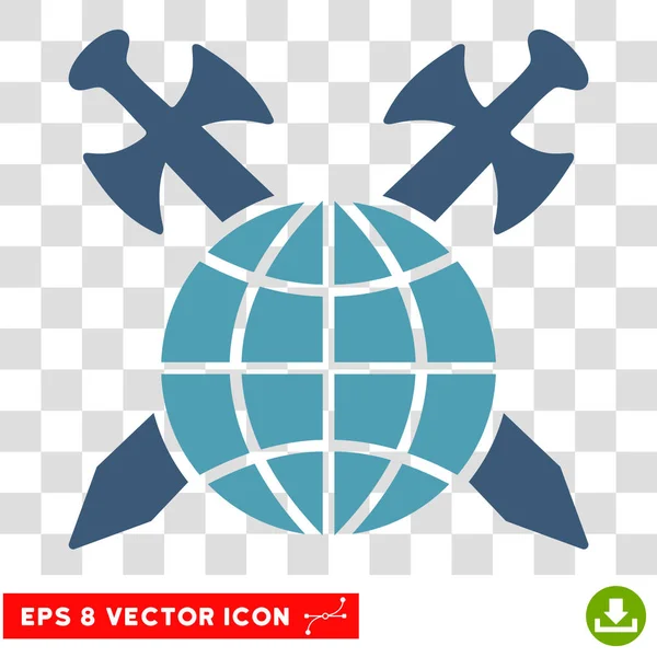 Espadas de protección global Eps Vector Icono — Archivo Imágenes Vectoriales
