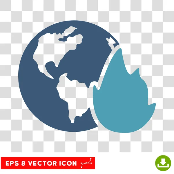 Flamme de la planète Eps Icône vectorielle — Image vectorielle