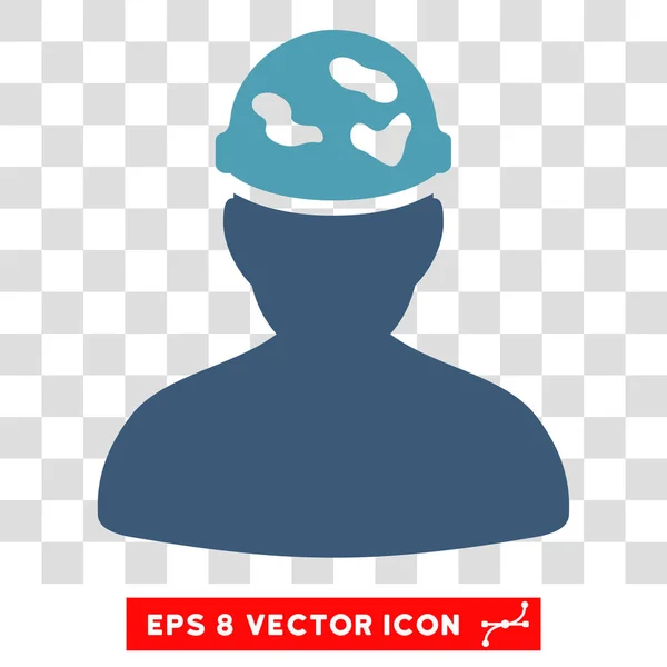 Soldat sous casque repéré Eps Icône vectorielle — Image vectorielle