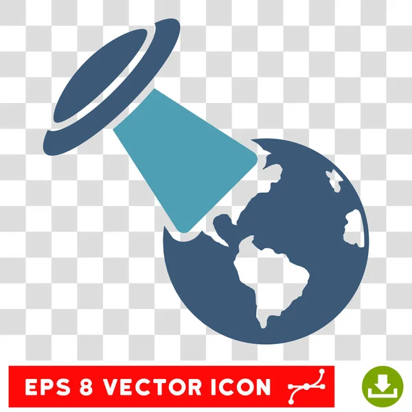 Ufo Explora Terra Eps Vector Ícone — Vetor de Stock