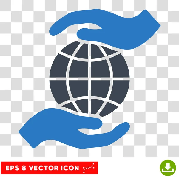 Global Insurance Hands Eps Vector Icon — Stock Vector