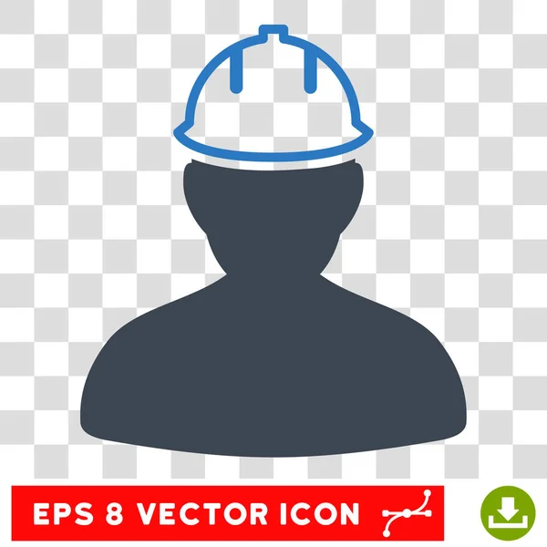 Persona en Hardhat Eps Vector icono — Vector de stock