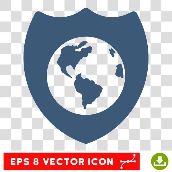 Earth Shield Eps Vector Icon — Stock Vector