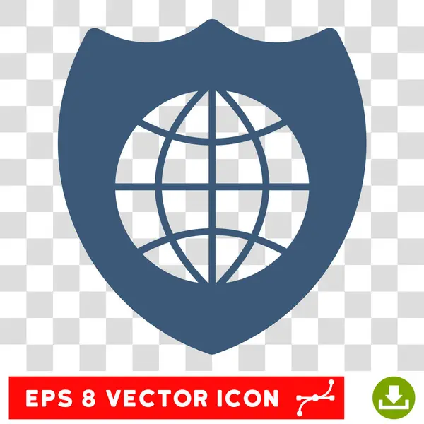 Global Shield Eps Vector Icon — Stock Vector