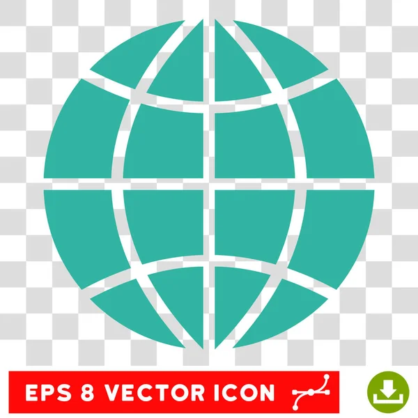 Planet Globus eps Vektorsymbol — Stockvektor