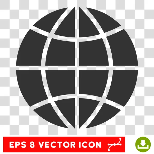 Bolygó Globe Eps Vector Icon — Stock Vector