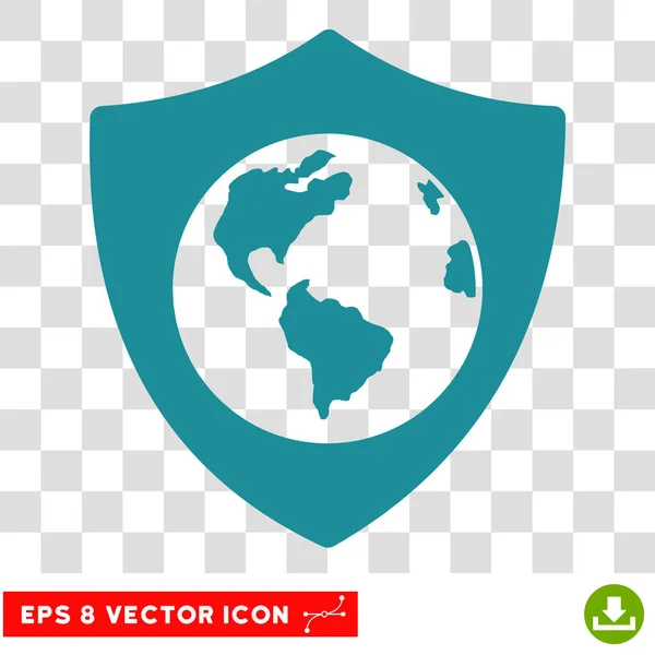 Earth Shield Eps Vector Icon — Stock Vector