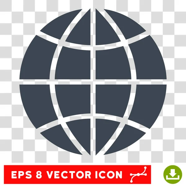 Planet Globus eps Vektorsymbol — Stockvektor