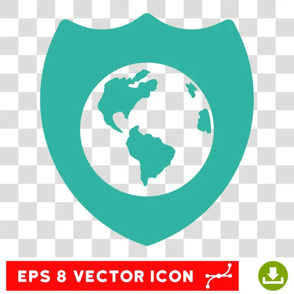 Earth Shield Eps Vector Icon — Stock Vector