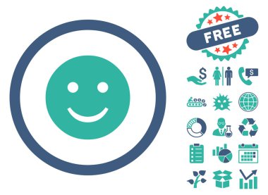 Düz vektör simge Bonus ile gülümse