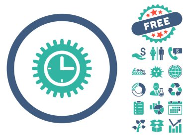 Bonus ile zaman seçenekleri düz vektör simgesi