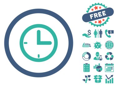 Bonus ile zaman düz vektör simgesi