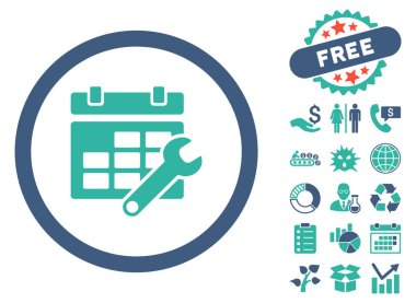 Takvim Seçenekleri düz vektör simgesi Bonus ile