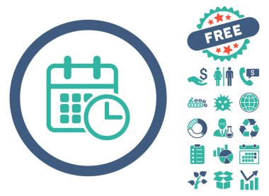 Uçus tarifesi düz vektör simge Bonus ile