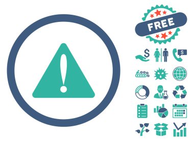 Uyarı hata düz vektör simgesi Bonus ile