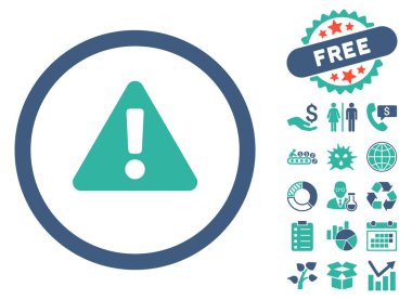 Uyarı düz vektör simgesi Bonus ile