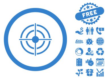 Bonus ile hedef amaç düz vektör simgesi