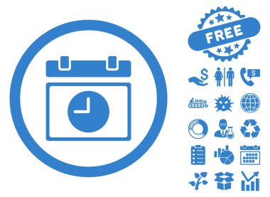 Zaman çizelgesi düz vektör simge Bonus ile