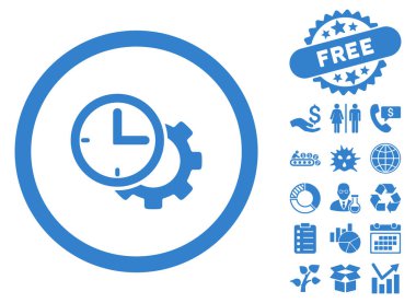 Bonus ile zaman kurulum düz vektör simgesi