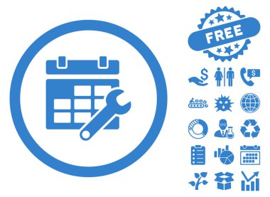 Takvim Seçenekleri düz vektör simgesi Bonus ile