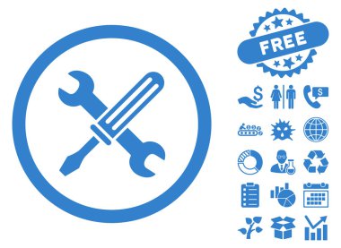 Araçlar düz vektör simgesi Bonus ile