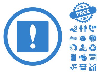 Uyarı düz vektör simgesi Bonus ile